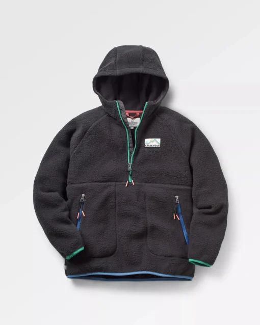Maine 2.0 Half Zip Recycled Sherpa Fleece - Black