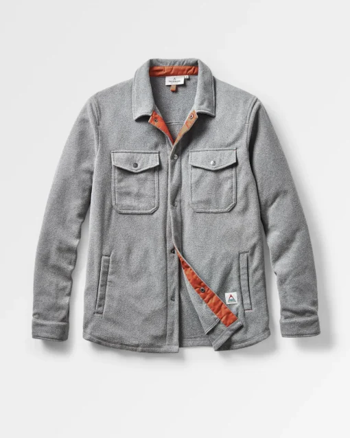 Maple Polar Recycled Fleece Shirt - Gray Marl
