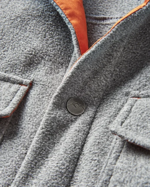 Maple Polar Recycled Fleece Shirt - Gray Marl