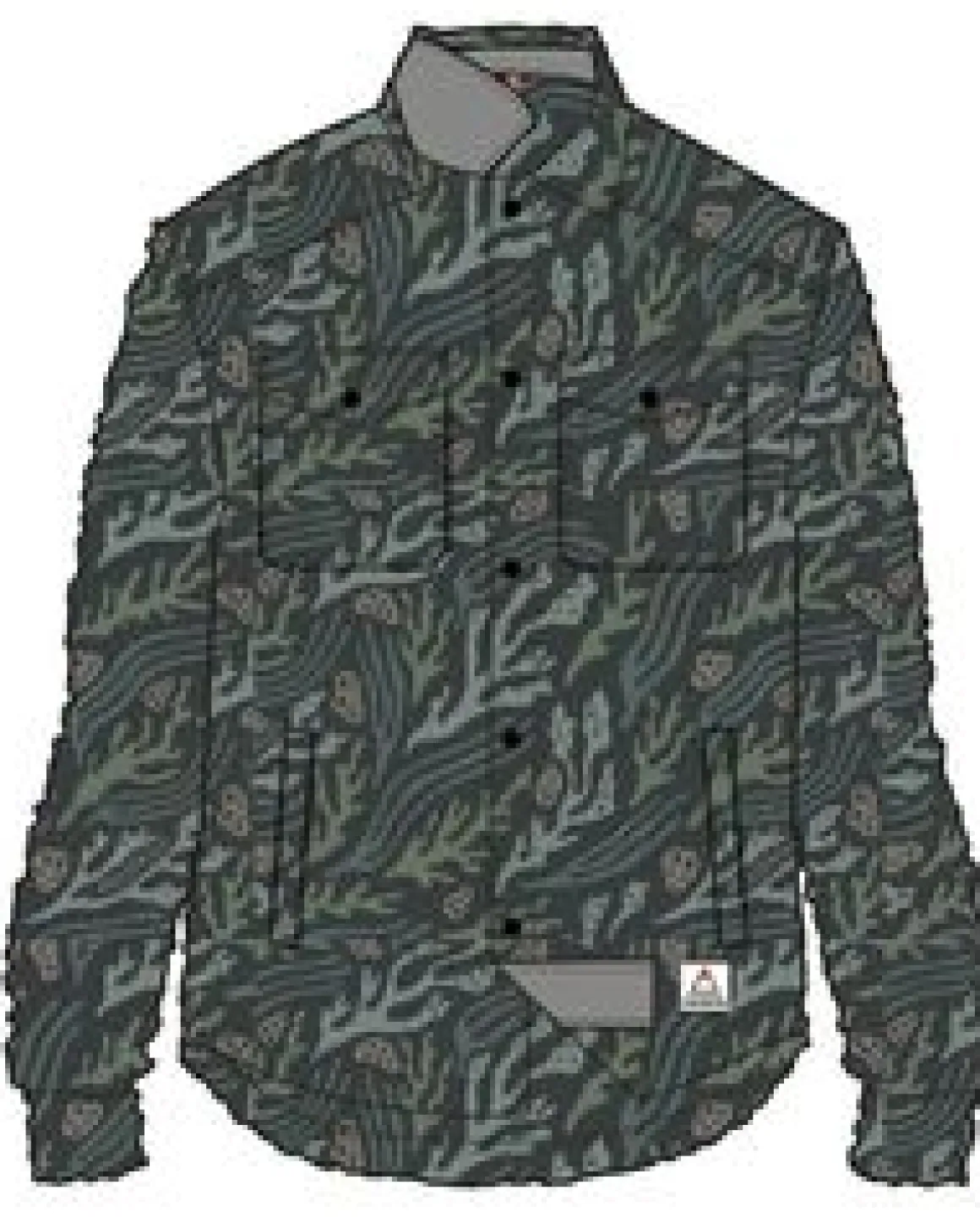 Maple Polar Recycled Fleece Shirt - Ocean Current Black