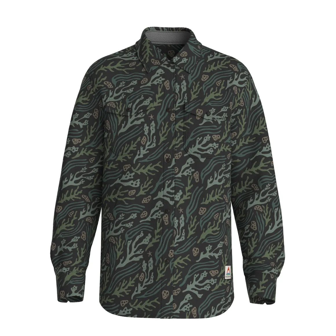 Maple Polar Recycled Fleece Shirt - Ocean Current Black