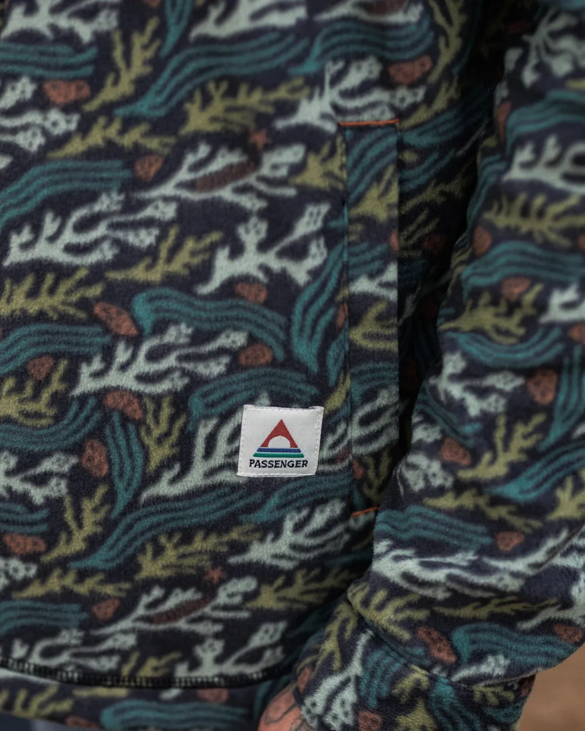 Maple Polar Recycled Fleece Shirt - Ocean Current Black