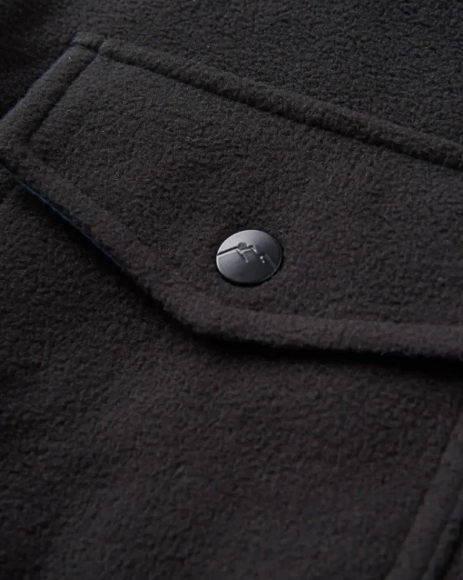 Maple Recycled Polar Fleece Long Sleeve Shirt - Black