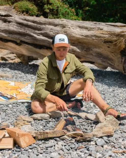 Maple Recycled Polar Fleece Shirt - Khaki Green