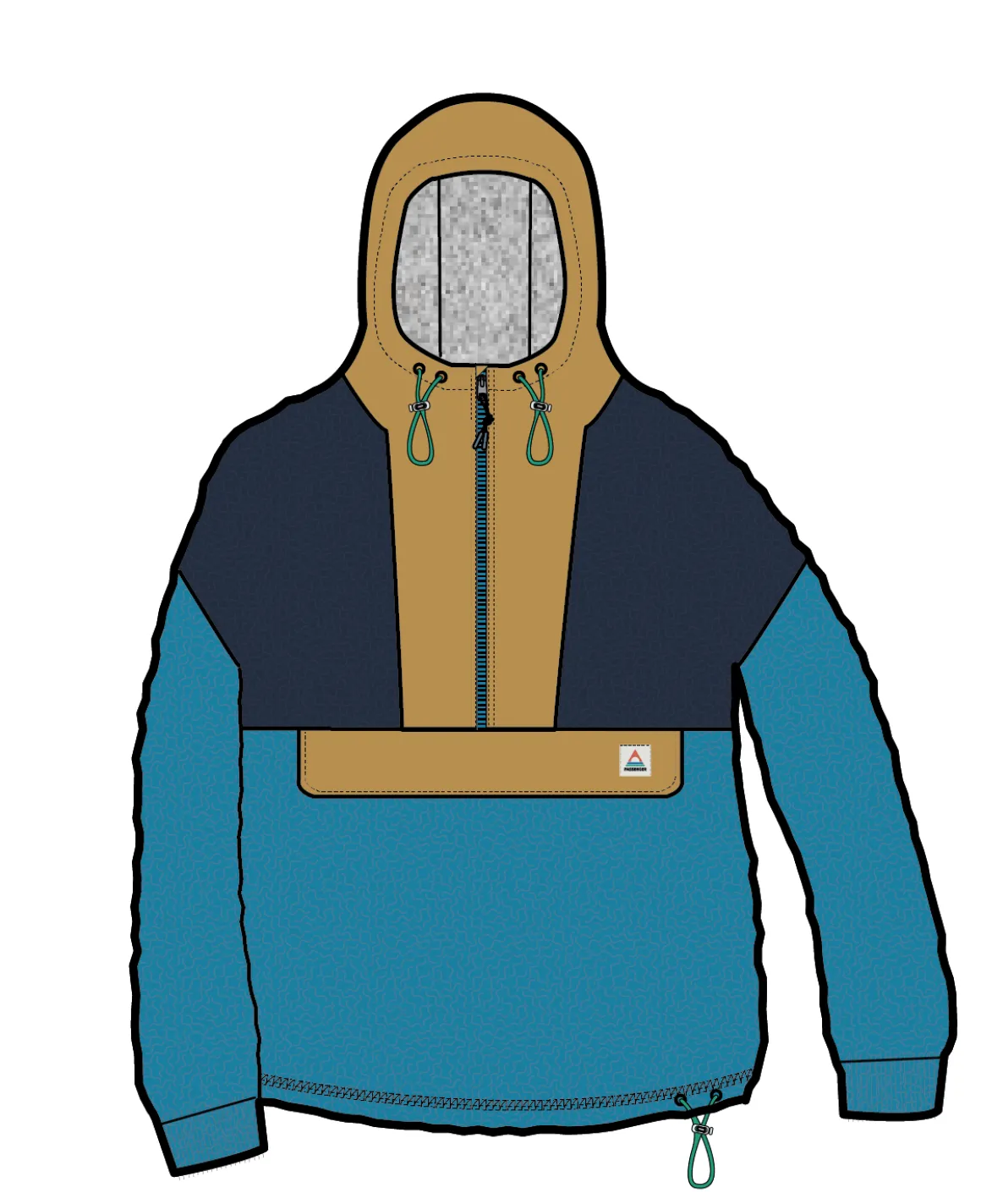 Maren Half Zip Recycled Sherpa Fleece - Bluejay