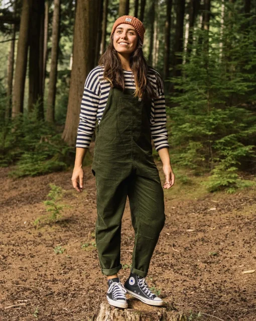 Meadows Organic Cotton Corduroy Overalls - Fir Tree