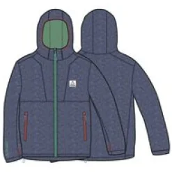 Men's Pinegrove Recycled Polartec Fleece Hoodie - Dark Denim Marl