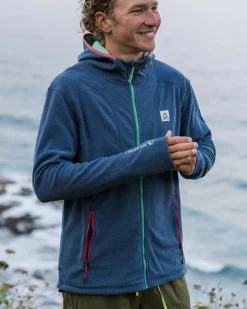 Men's Pinegrove Recycled Polartec Fleece Hoodie - Dark Denim Marl