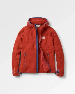 Men's Pinegrove Recycled Polartec Fleece Hoodie - Red Ochre