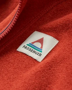 Men's Pinegrove Recycled Polartec Fleece Hoodie - Red Ochre