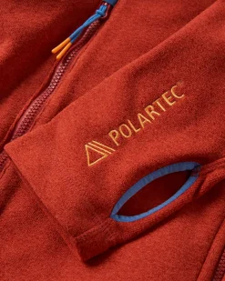 Men's Pinegrove Recycled Polartec Fleece Hoodie - Red Ochre