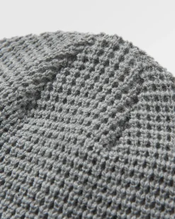 Moss Double Layer Recycled Waffle Beanie - Gray Marl
