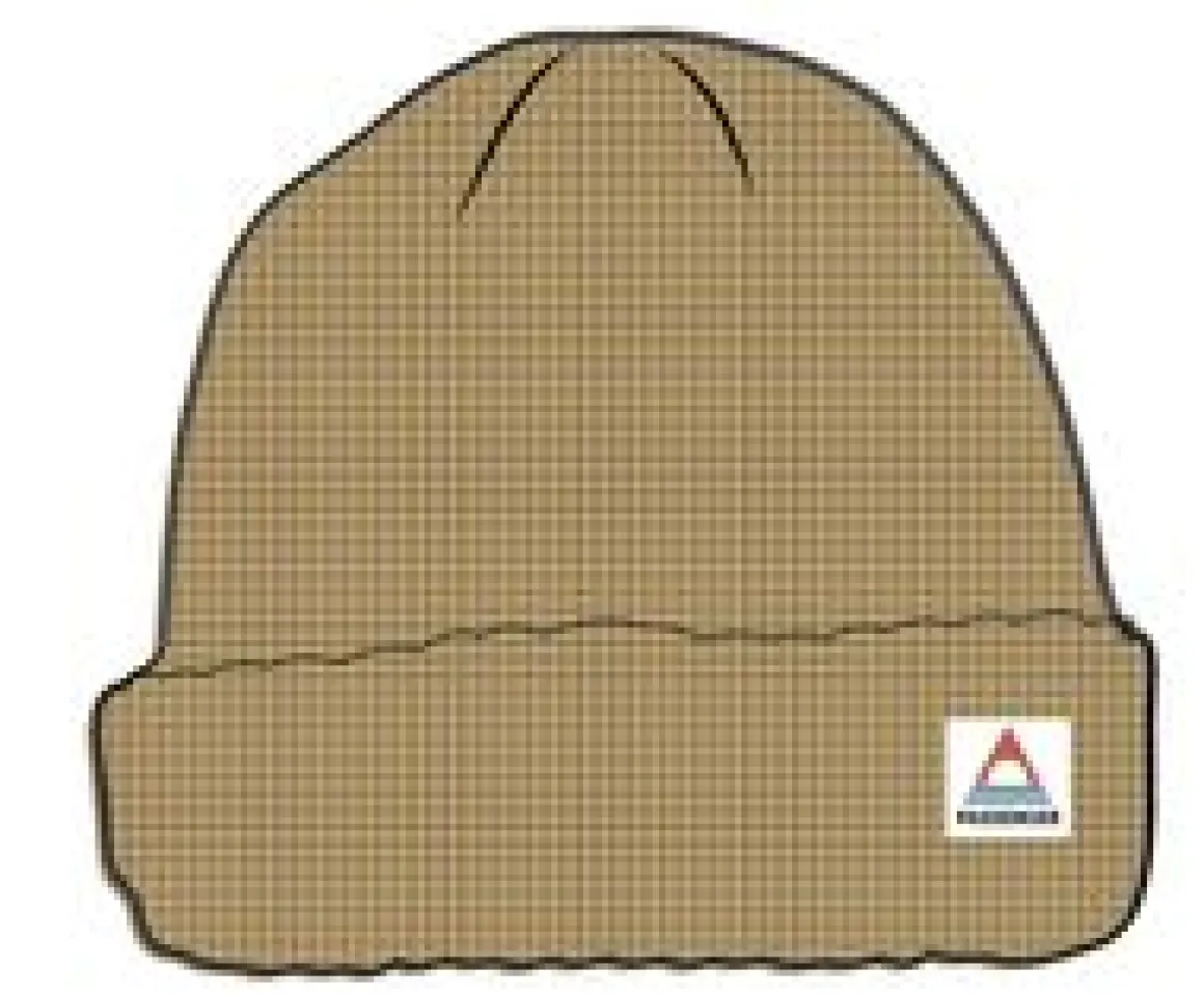 Moss Double Layer Recycled Waffle Beanie - Mustard Yellow