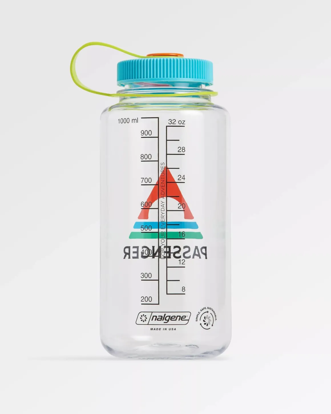 Nalgene 1L Wide Mouth Water Bottle - Clear