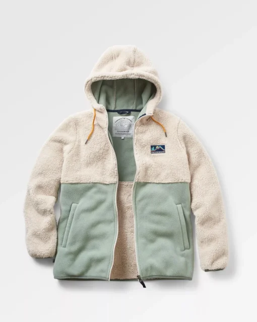 Nestling Recycled Polar-Lined Sherpa Fleece - Vintage White