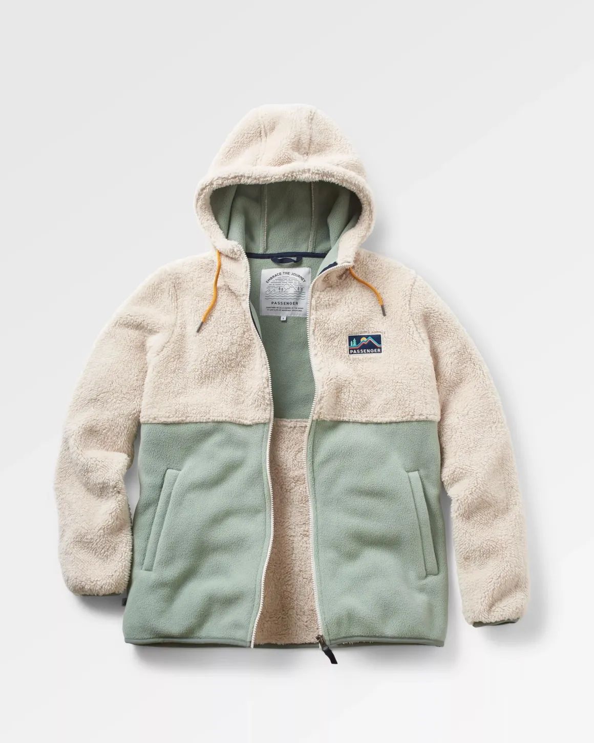 Nestling Recycled Polar-Lined Sherpa Fleece - Vintage White