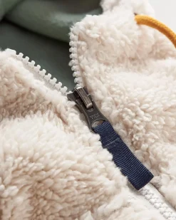 Nestling Recycled Polar-Lined Sherpa Fleece - Vintage White