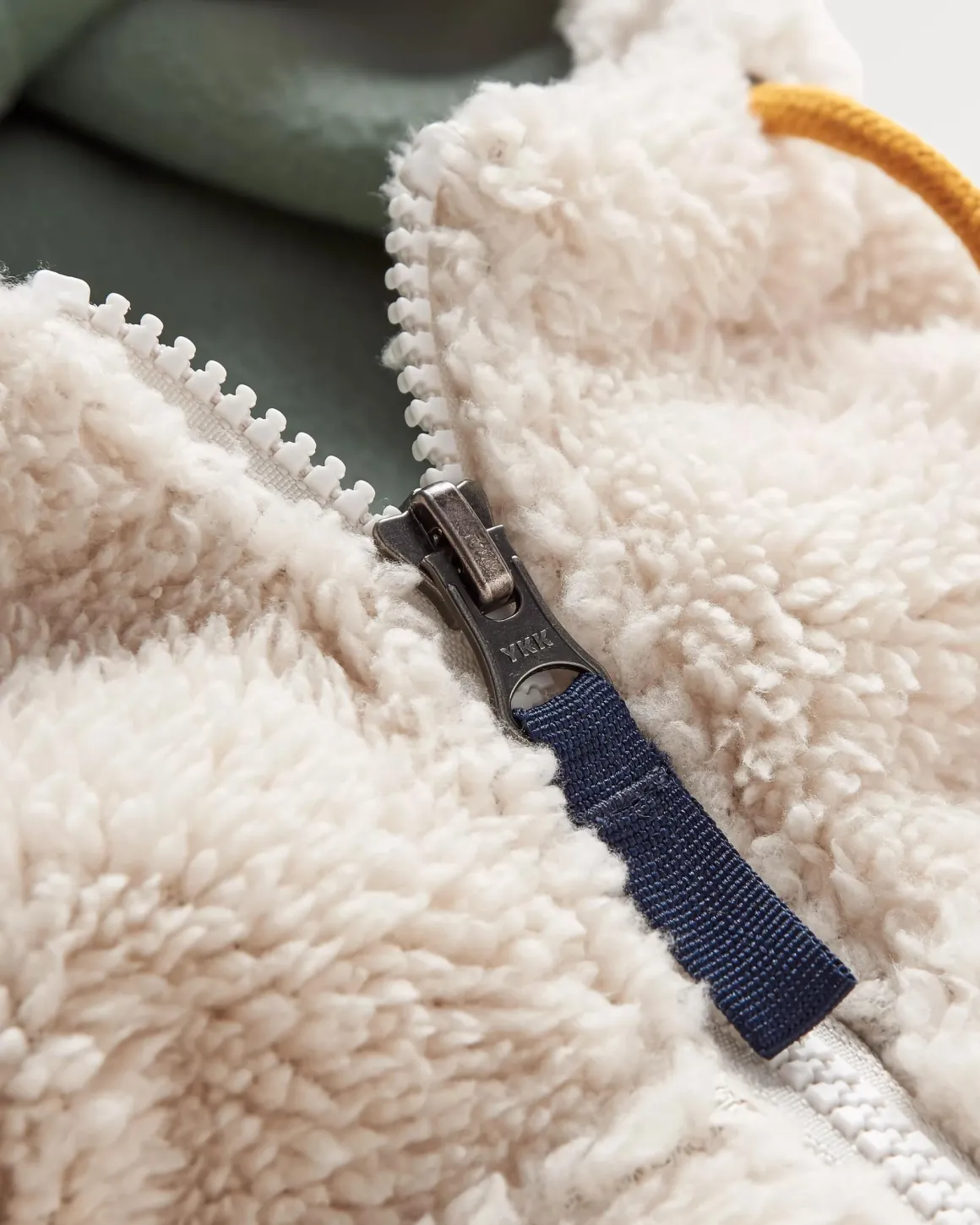 Nestling Recycled Polar-Lined Sherpa Fleece - Vintage White