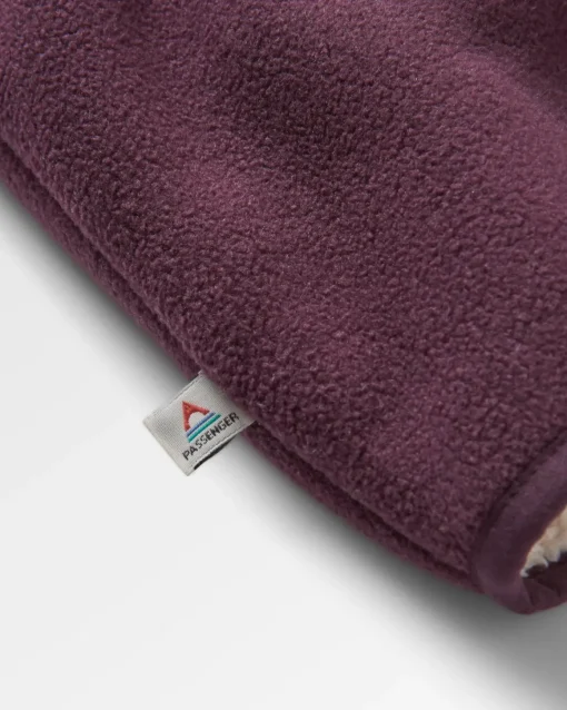 Nestling Recycled Polar-Lined Sherpa Fleece - Deep Plum