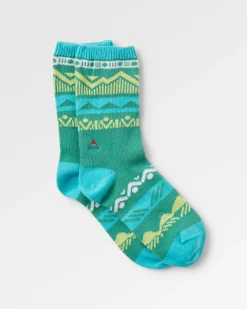 Nettle Organic Patterned Socks - Arctic