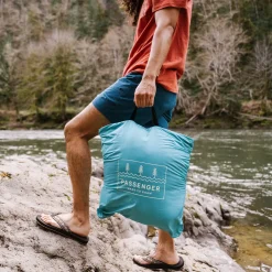 Nomadic Recycled Sherpa Blanket - Black 'Nowhere Bound' Print