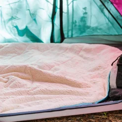 Nomadic Recycled Sherpa Blanket - Black 'Nowhere Bound' Print