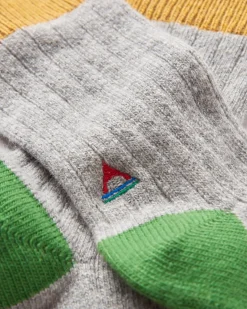 Noosa Recycled Crew Socks - Gray Marl