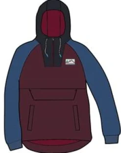 Ocean Recycled Insulated Half Zip Jacket - Windsor Wine