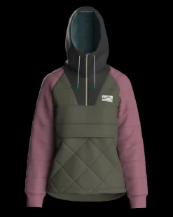 Ocean Recycled Insulated Half Zip Jacket - Dusty Olive