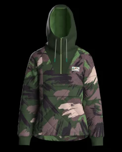 Ocean Recycled Insulated Half Zip Jacket - Abstract Mountain Fir Tree