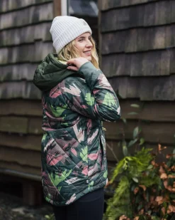 Ocean Recycled Insulated Half Zip Jacket - Abstract Mountain Fir Tree