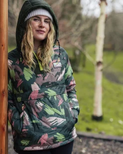 Ocean Recycled Insulated Half Zip Jacket - Abstract Mountain Fir Tree