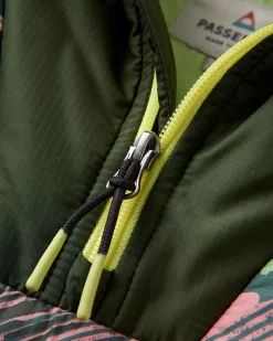 Ocean Recycled Insulated Half Zip Jacket - Abstract Mountain Fir Tree