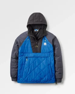 Oceanic Recycled Insulated Half Zip Jacket - Azure Blue/Charcoal