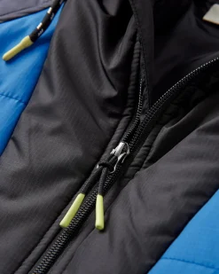 Oceanic Recycled Insulated Half Zip Jacket - Azure Blue/Charcoal