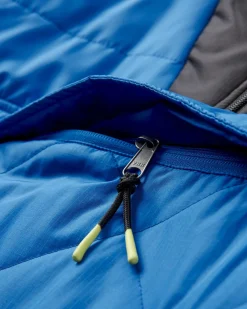 Oceanic Recycled Insulated Half Zip Jacket - Azure Blue/Charcoal
