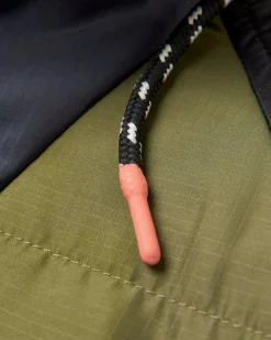 Oceanic Recycled Insulated Half Zip Jacket - Black/Khaki Green