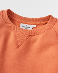 Odyssey Organic Cotton Long Sleeve Sweatshirt - Burnt Orange