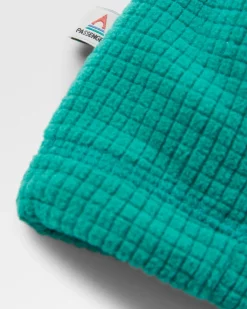 Off Trail Recycled Grid Polar Fleece - Rich Navy/Green Lake