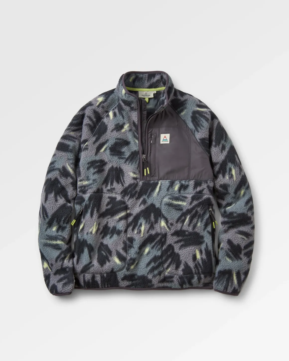 Offgrid 2.0 Half Zip Recycled Sherpa Fleece - Abstract Mountain Charcoal
