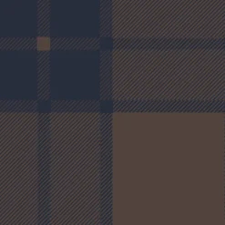 Offroad Recycled Sherpa Half Zip Fleece - Chestnut/Deep Navy Check