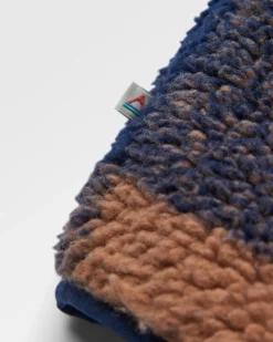 Offroad Recycled Sherpa Half Zip Fleece - Toffee/Rich Navy Buffalo