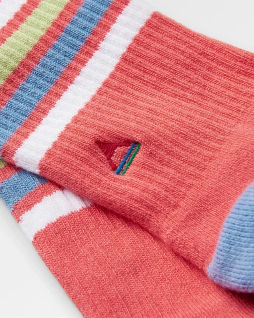 Organic Mid-weight Crew Socks - Shell Pink