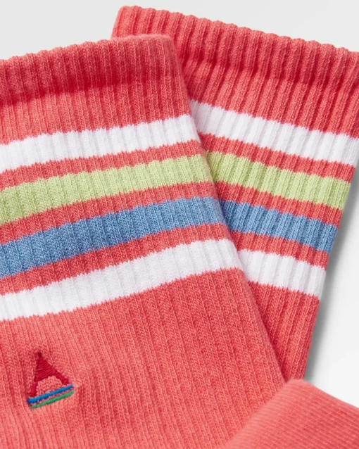 Organic Mid-weight Crew Socks - Shell Pink