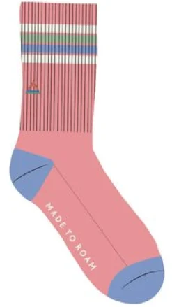 Organic Mid-weight Crew Socks - Shell Pink