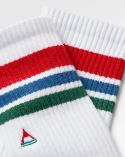 Organic Midweight Crew Socks - White