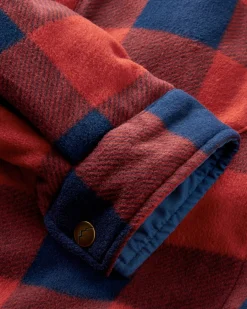 Orion Recycled Polar Fleece Long Sleeve Shirt - Red Ochre Buffalo