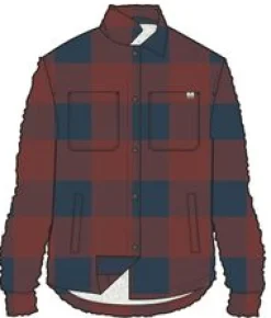 Orion Recycled Polar Fleece Long Sleeve Shirt - Red Ochre Buffalo