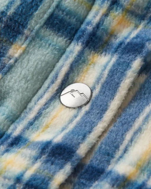 Orion Recycled Polar Fleece Long Sleeve Shirt - Oatmeal/Arctic Check