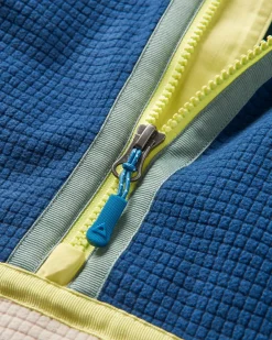 Overlook Recycled Grid Polar Fleece - Dark Denim/Pebble Grey